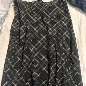 The Limited Monochrome Checkered A-Line Skirt
